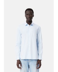 Lacoste Camisa de corte ajustado de popelín elástico de rayas