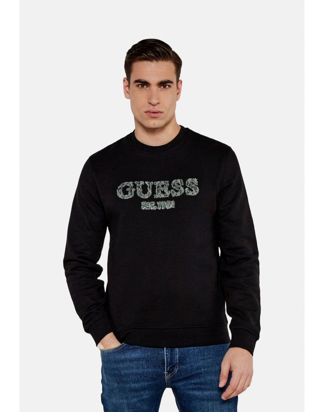 Guess Sudadera CN Basic Logo Sweatshirt