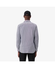 Lacoste Camisa de corte ajustado de popelín elástico de rayas