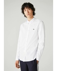 Lacoste Camisa de corte regular de algodón