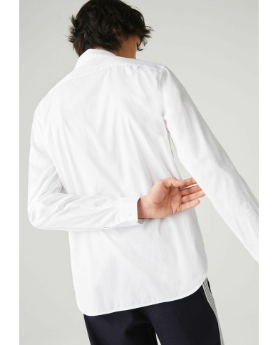 Lacoste Camisa de corte regular de algodón