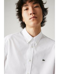 Lacoste Camisa de corte regular de algodón