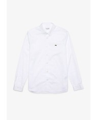 Lacoste Camisa de corte regular de algodón