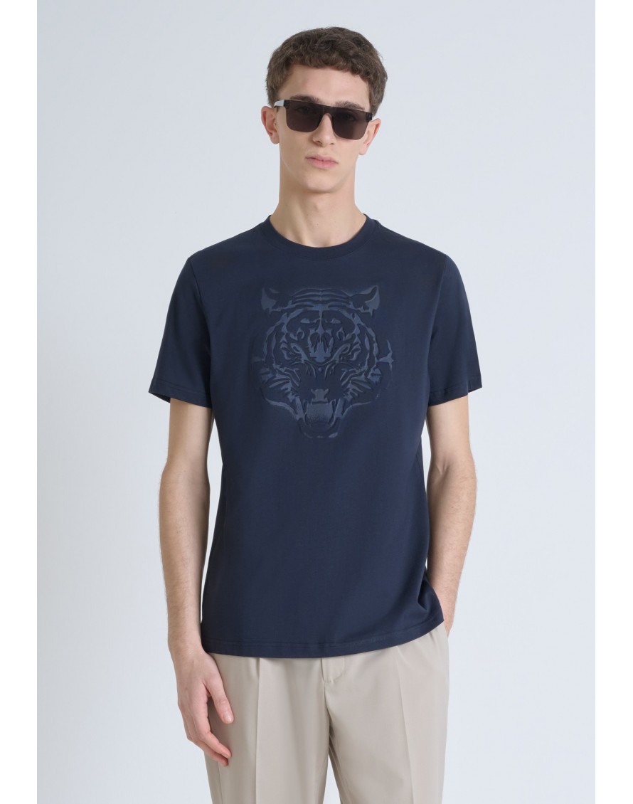 Antony Morato Camiseta Regular Fit con estampado de tigre en relieve