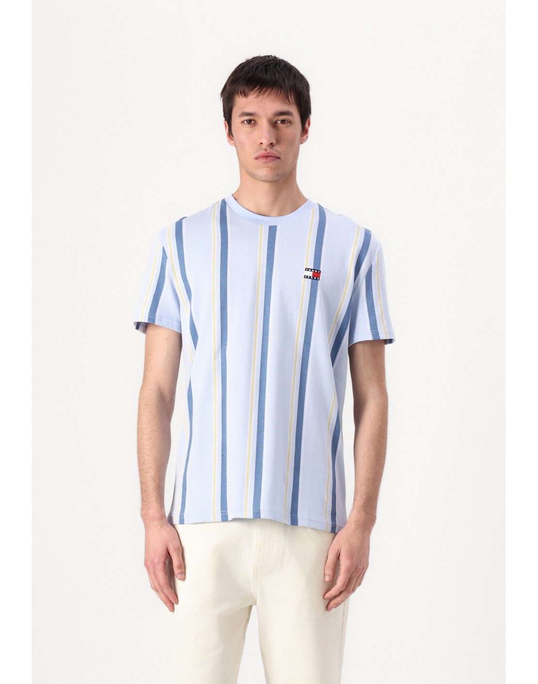 Tommy Jeans Camiseta TJM Reg Vertical Stripe Tee Ext