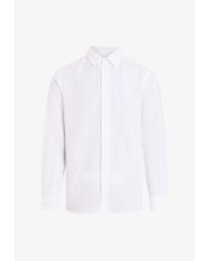 Calvin Klein Camisa Linen Cotton Stripe L/S Shirt