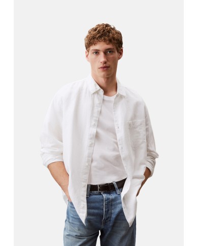 Calvin Klein Camisa Linen Cotton Regular L/S Shirt