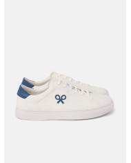 Silbon Zapatilla Clasica Blanca Azul Marino