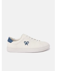 Silbon Zapatilla Clasica Blanca Azul Marino