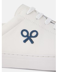 Silbon Zapatilla Clasica Blanca Azul Marino