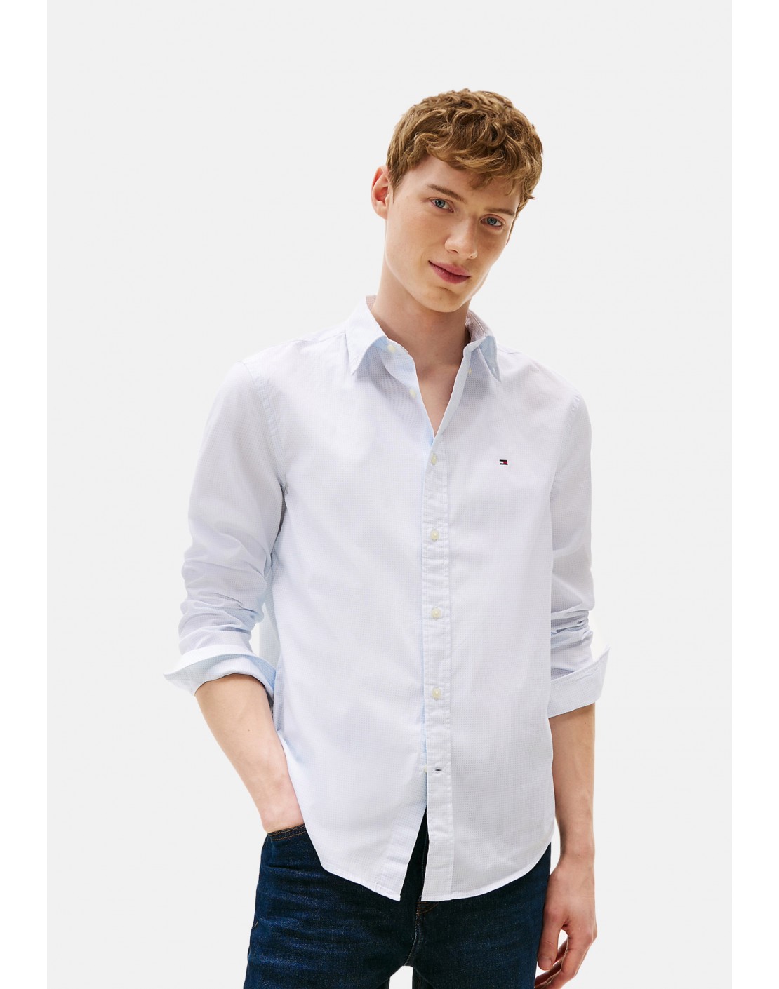 Tommy Hilfiger Camisa Flex Poplin Mini Print RF Shirt