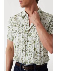 Guess Camisa SS Eco Rayon Oil Palm Shirt