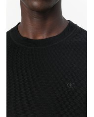 Calvin Klein Jersey de Punto LS Texture CTTN Crew