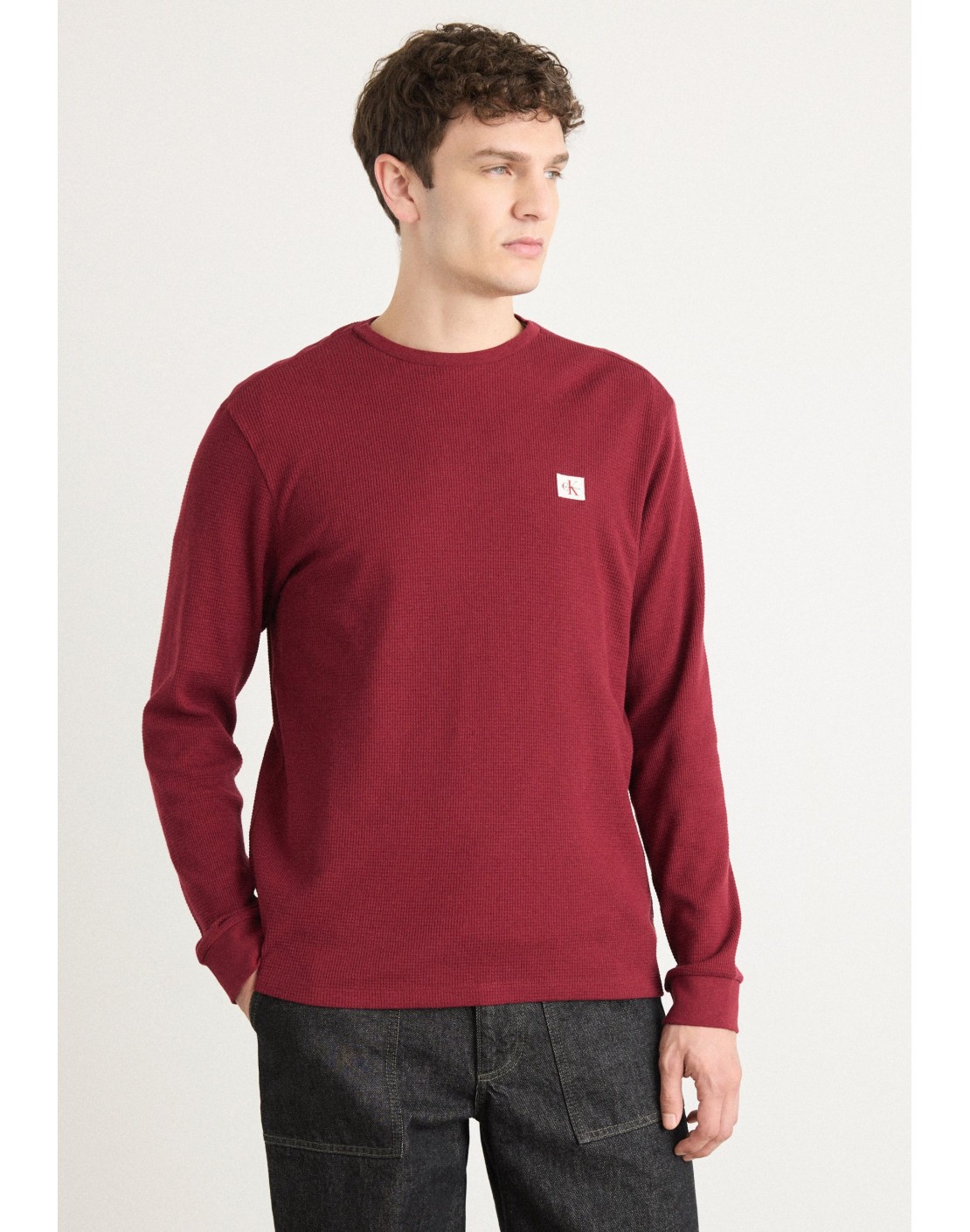 Calvin Klein Jeans Camiseta LS Waffle Badge TEE