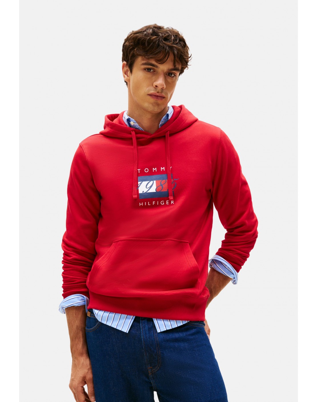 Tommy Hilfiger Sudadera capucha Linear Flag Graphic Hood