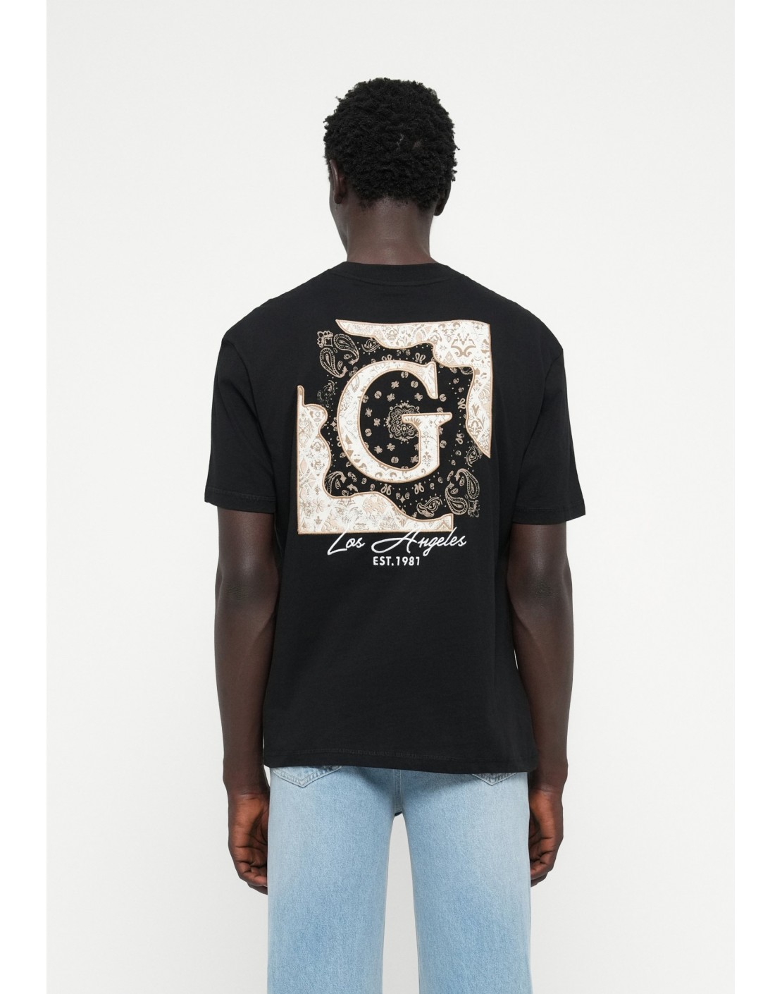 Guess Camiseta CN SS Back Paisley Print Tee