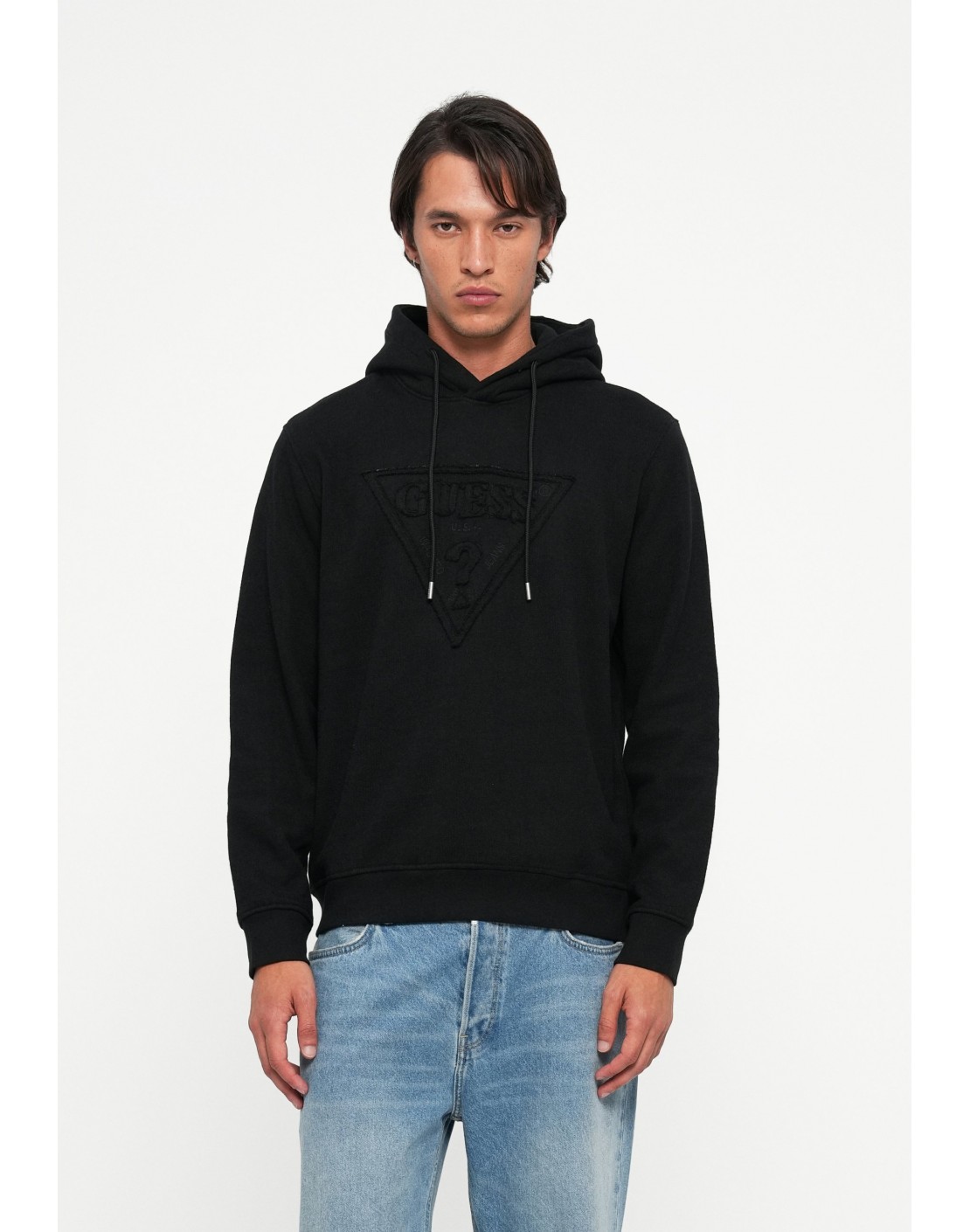 Guess Sudadera capucha Triangle Raw Patch Hoodie