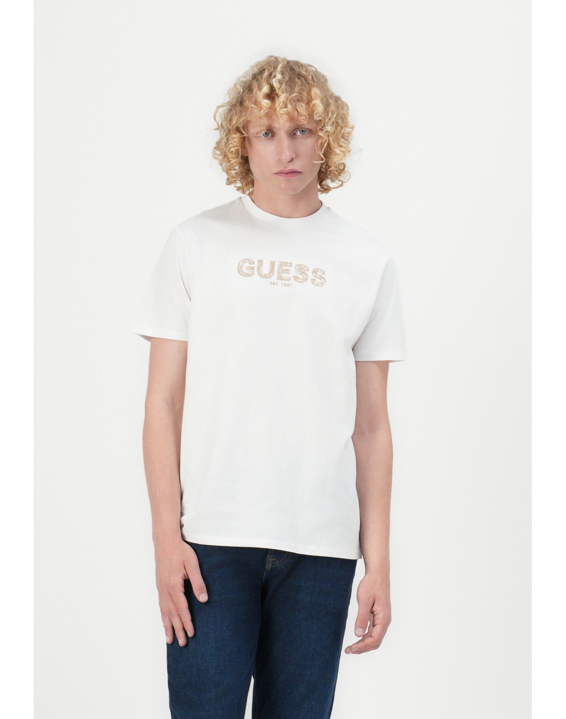 Guess Camiseta SS BSC Guess Embroidery Logo