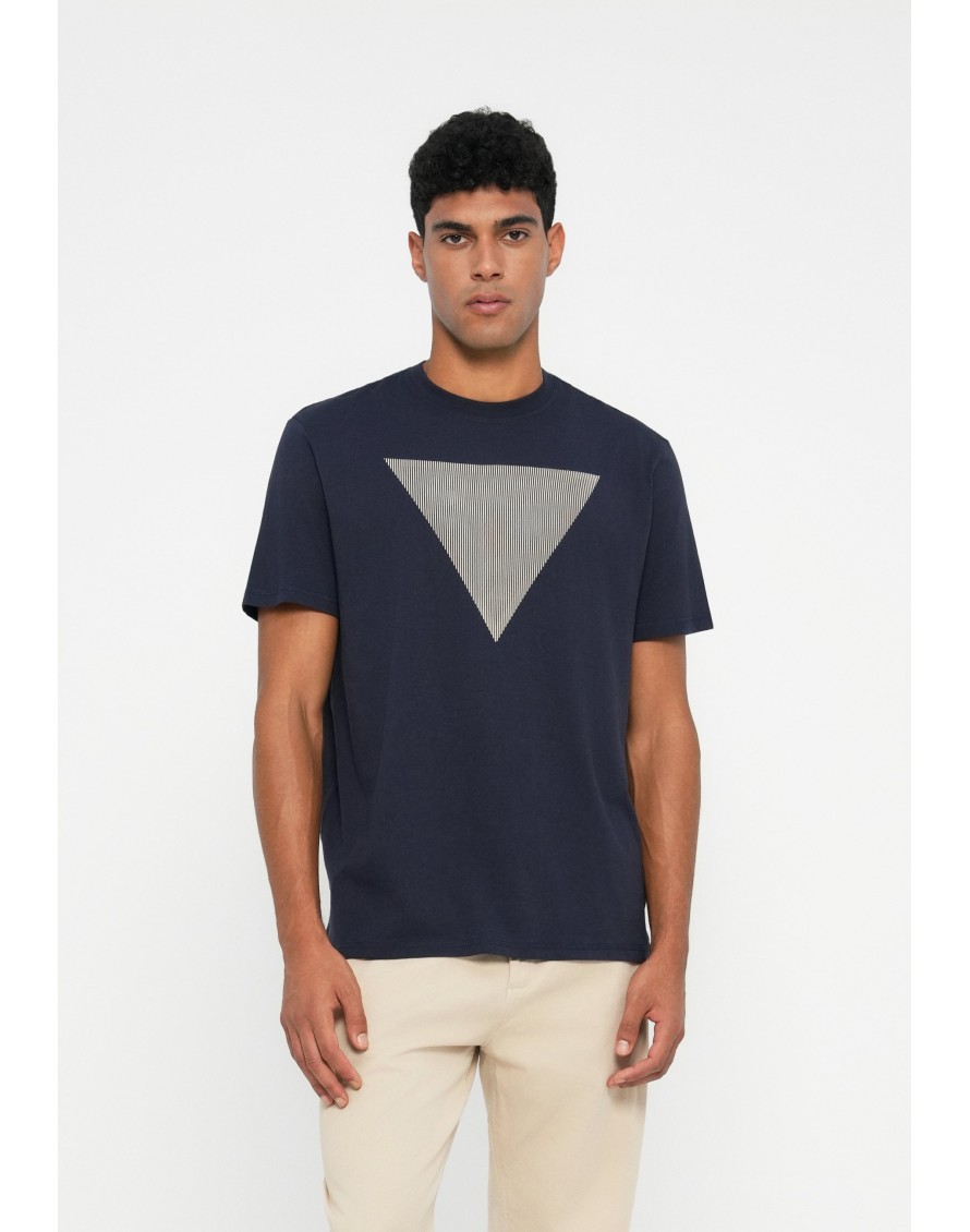 Guess Camiseta CN SS Triangle Logo Tee