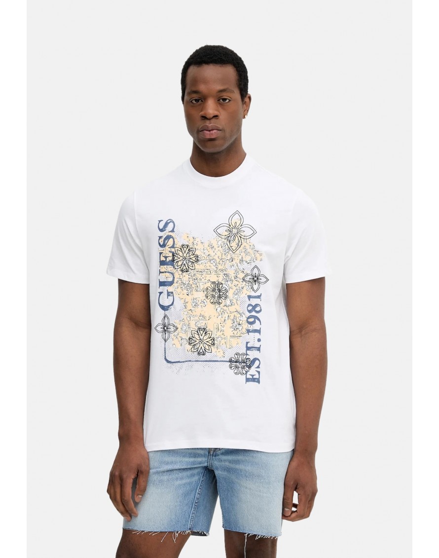 Guess Camiseta SS CN Faded Flower Tee