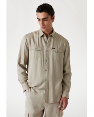 Guess Camisa Washed Fluid Tencel Shirt