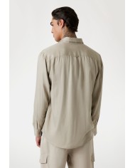 Guess Camisa Washed Fluid Tencel Shirt