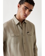 Guess Camisa Washed Fluid Tencel Shirt