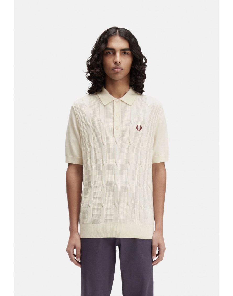 Fred Perry Polo Textured Cable Knit Shirt