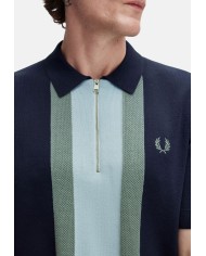 Fred Perry Polo Textured Stripe Knitted Shirt