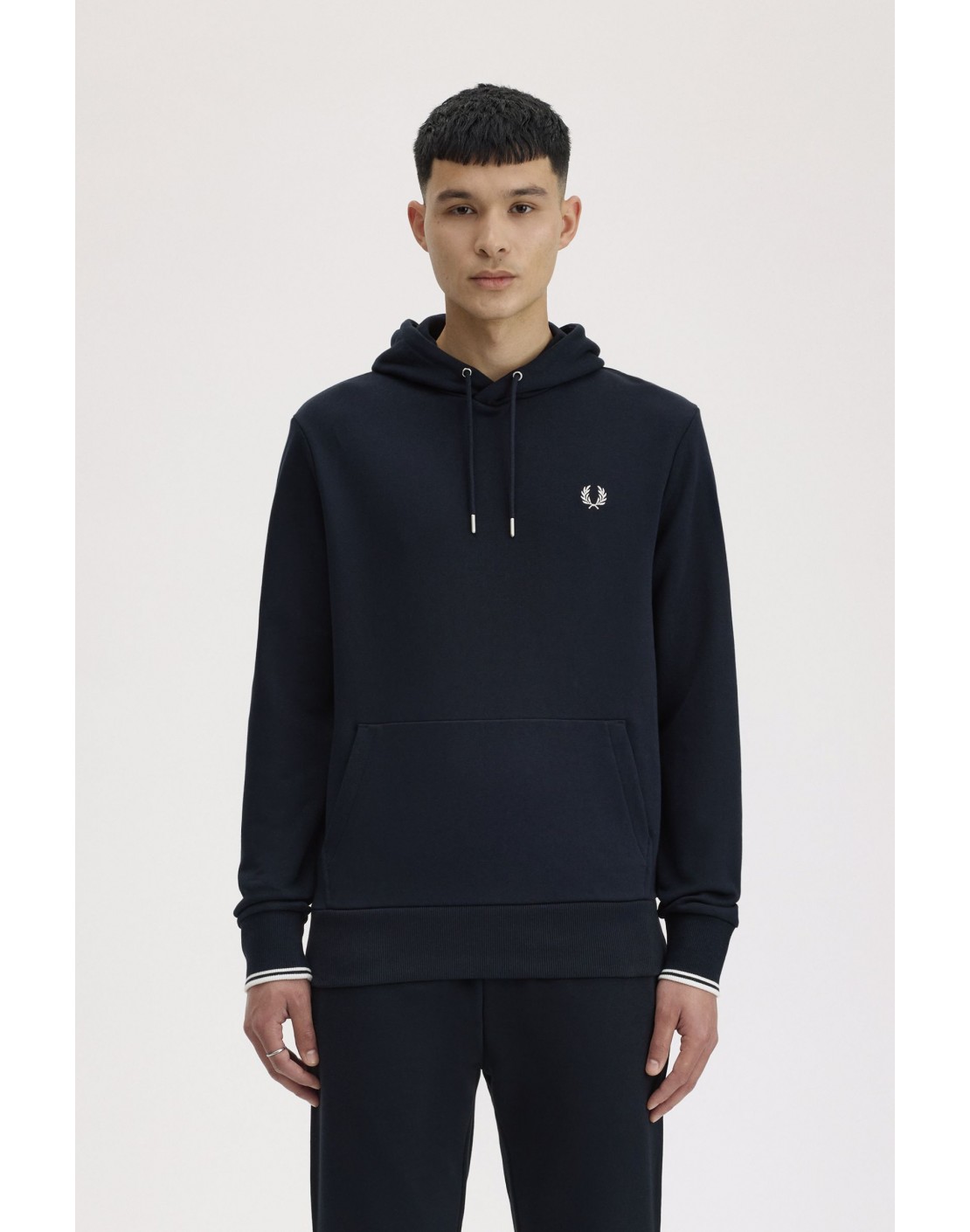 Fred Perry Sudadera con capucha y ribetes