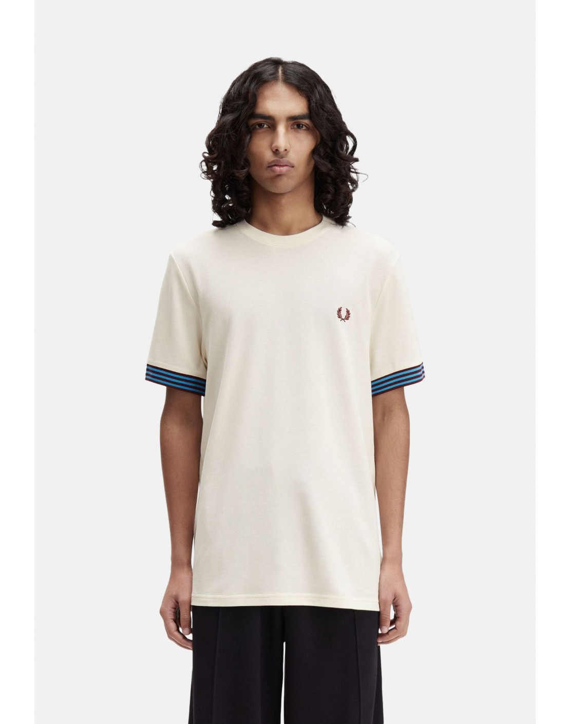 Fred Perry Camiseta Striped Cuff T-Shirt
