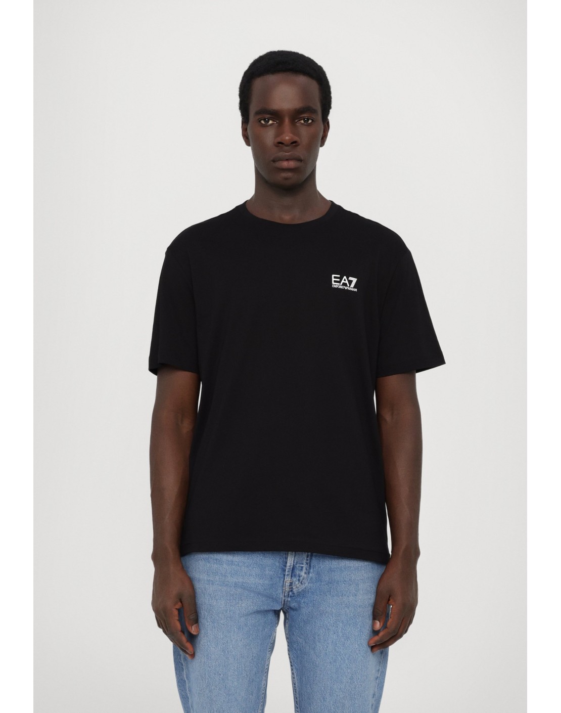 Emporio Armani Camiseta de punto de algodón Logo Series