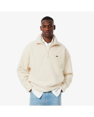 Lacoste Sudadera de cuello alto con cremallera de forro polar