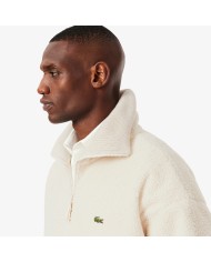 Lacoste Sudadera de cuello alto con cremallera de forro polar