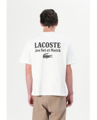 Lacoste Camiseta estampada de corte amplio de punto jersey grueso