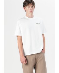 Lacoste Camiseta estampada de corte amplio de punto jersey grueso