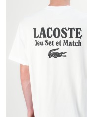 Lacoste Camiseta estampada de corte amplio de punto jersey grueso