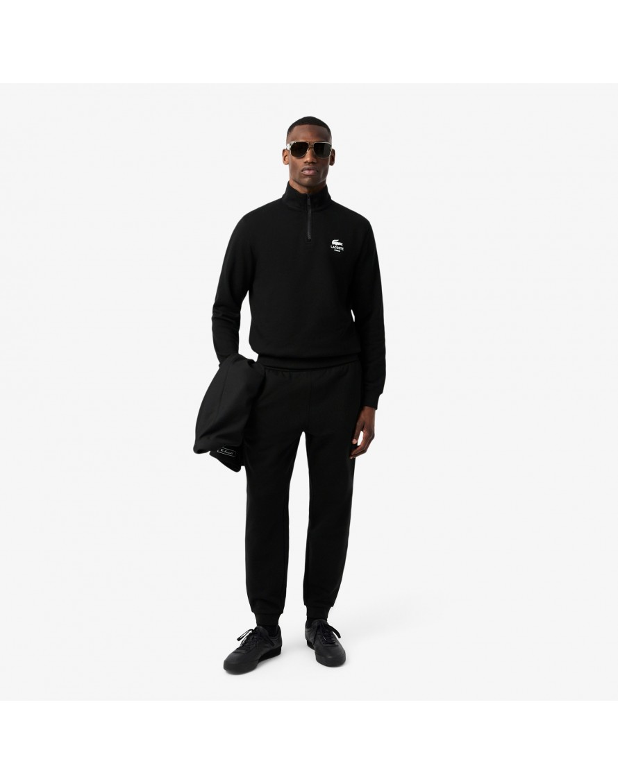 Lacoste Sudadera estampada con cuello alto y cremallera