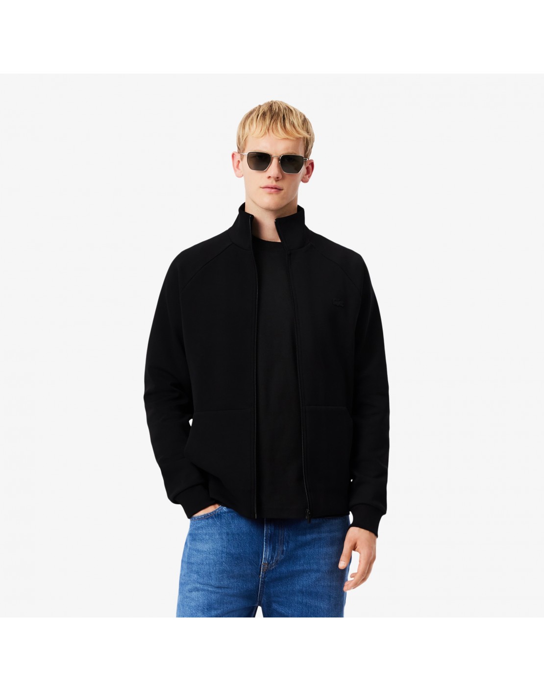 Lacoste Sudadera con cremallera de punto jersey de doble cara