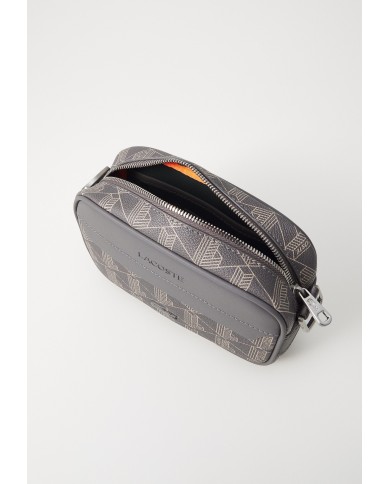 Lacoste Bandolera pequeña The Blend en lona con monograma