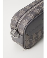 Lacoste Bandolera pequeña The Blend en lona con monograma