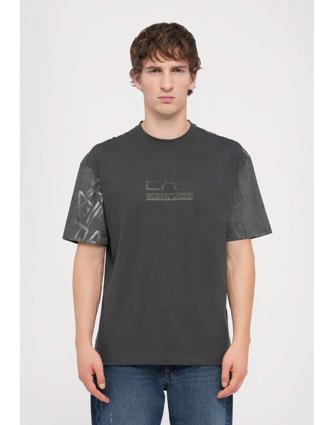 Emporio Armani Camiseta Graphic Series de punto de algodón