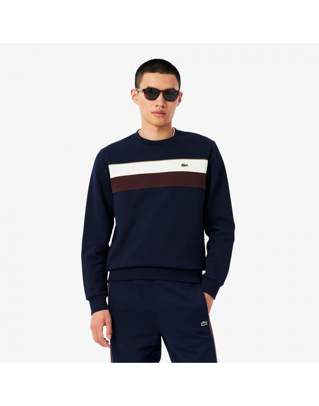 Lacoste Sudadera de felpa color block