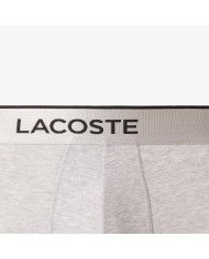 Lacoste Pack de 3 bóxeres con cinturilla plateada