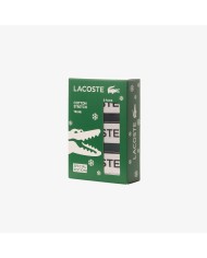 Lacoste Pack de 3 bóxeres con cinturilla plateada