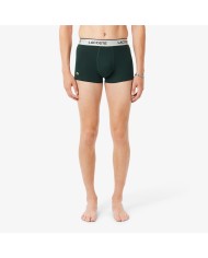 Lacoste Pack de 3 bóxeres con cinturilla plateada