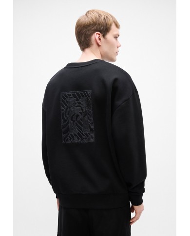 Hugo Boss Sudadera Dadsino en mezcla de algodón con logo bordado