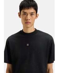 Hugo Boss Camiseta Danovoti algodón interlock con cinta geométrica