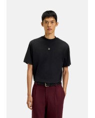 Hugo Boss Camiseta Danovoti algodón interlock con cinta geométrica