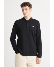 Hugo Boss Polo Donoslong de piqué de algodón con logo estampado